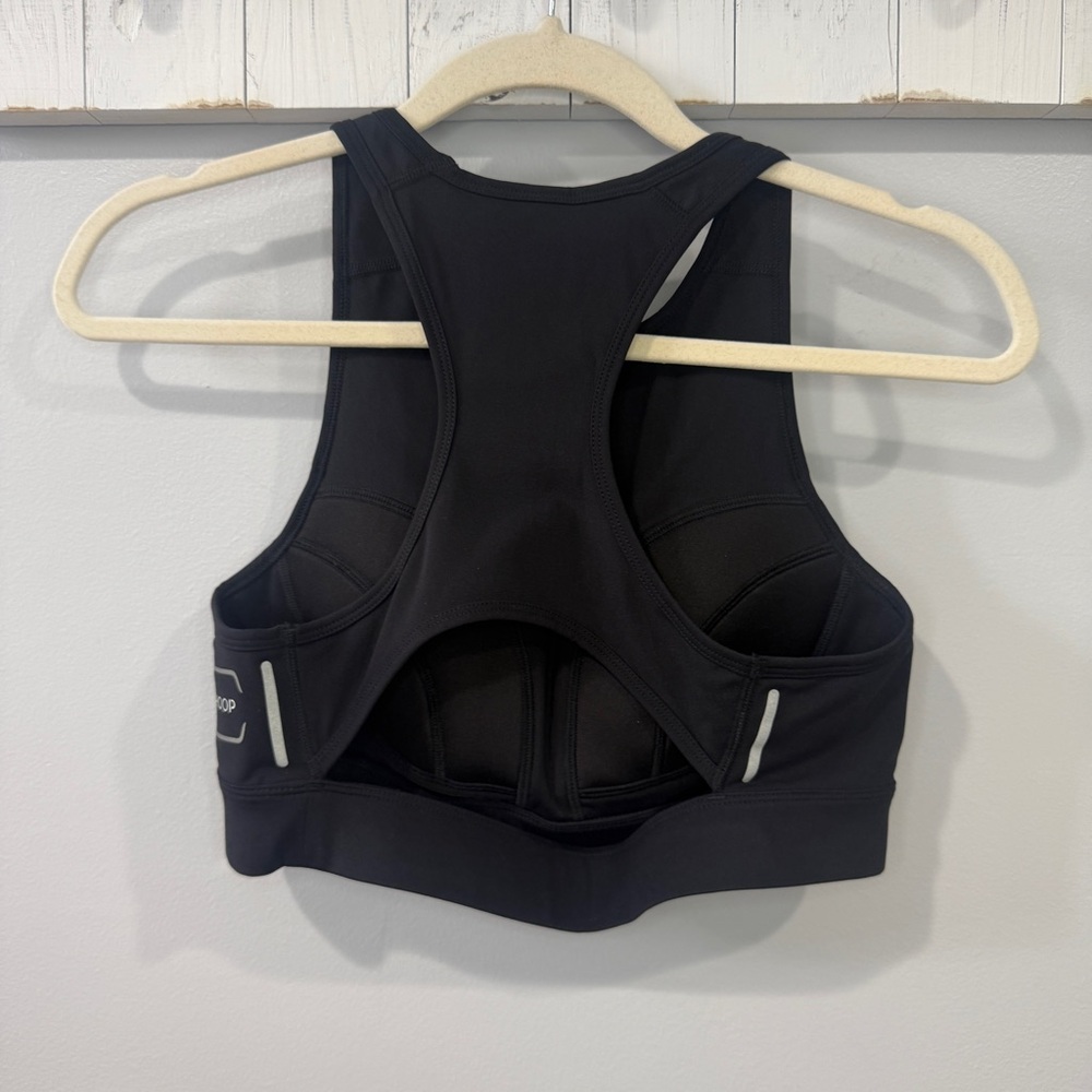 Whoop Speed High Neck Sports Bra Size M Black Racerback - Picture 3 of 5